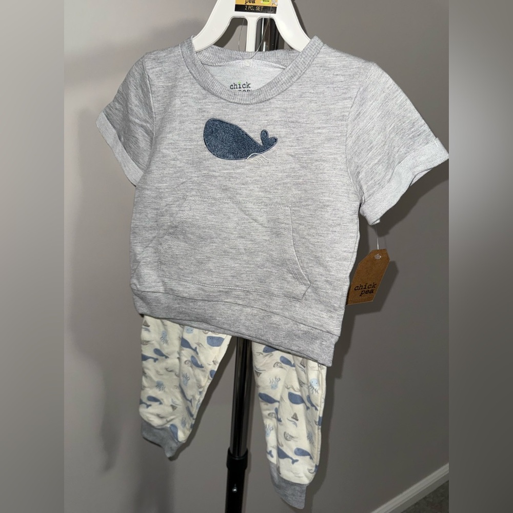 Gray Whale Baby Outfit New With Tags
